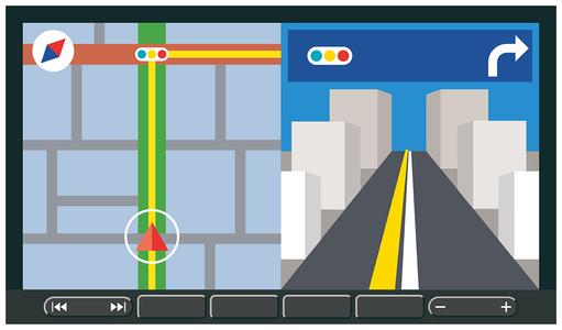 カーナビ：GPS のアイキャッチ